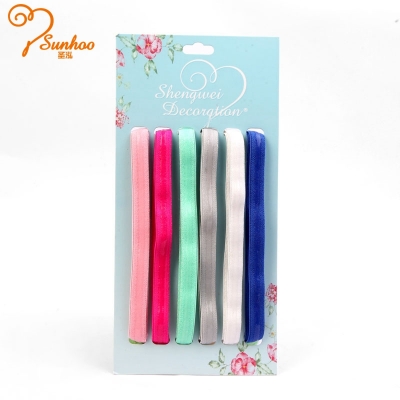 Multi color elastic girls hair bands H-0007